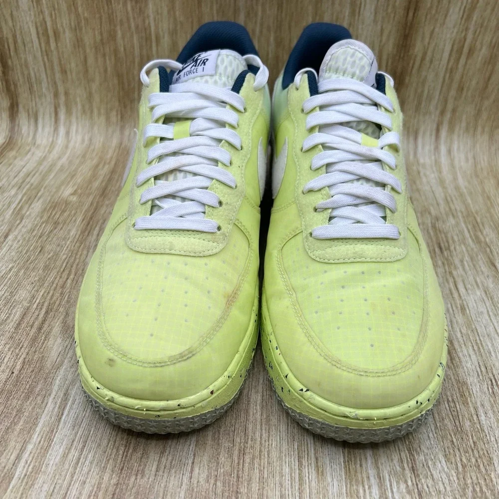 Nike Air Force 1 Crater Men's Size 12 Light Lemon Twist Sneakers DH2521-700